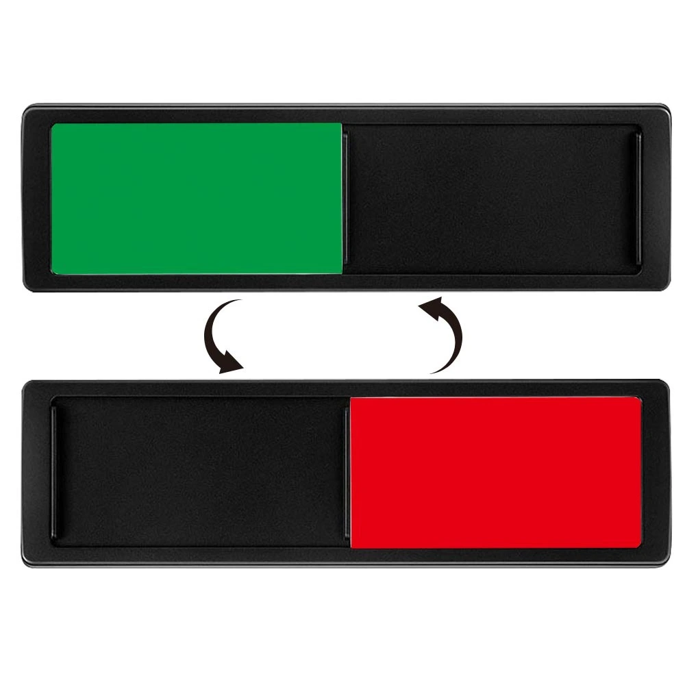 2Pcs Privacy Door Indicator Sign Conference Room Blank Slide Door Sign for Home Office