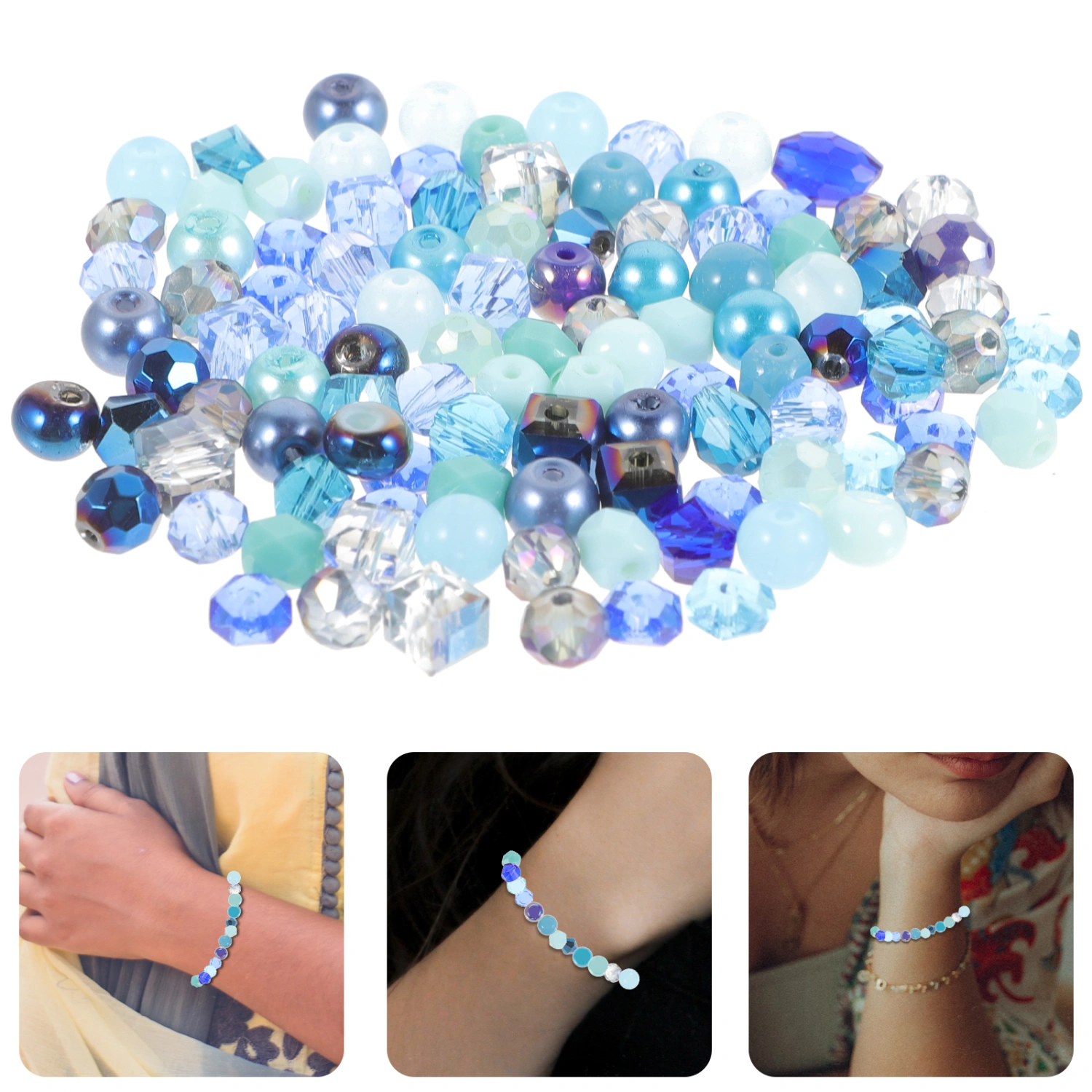1 Bag of Jewelry DIY Beads Acrylic Beads Loose Beads Spacer Beads Decorative Jewelry Making Beads