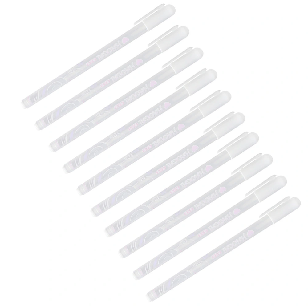 10pcs White Highlight Liner Hand-painted Marking Pen Markers Stationery Supplies for Students Painters Drawing Painting