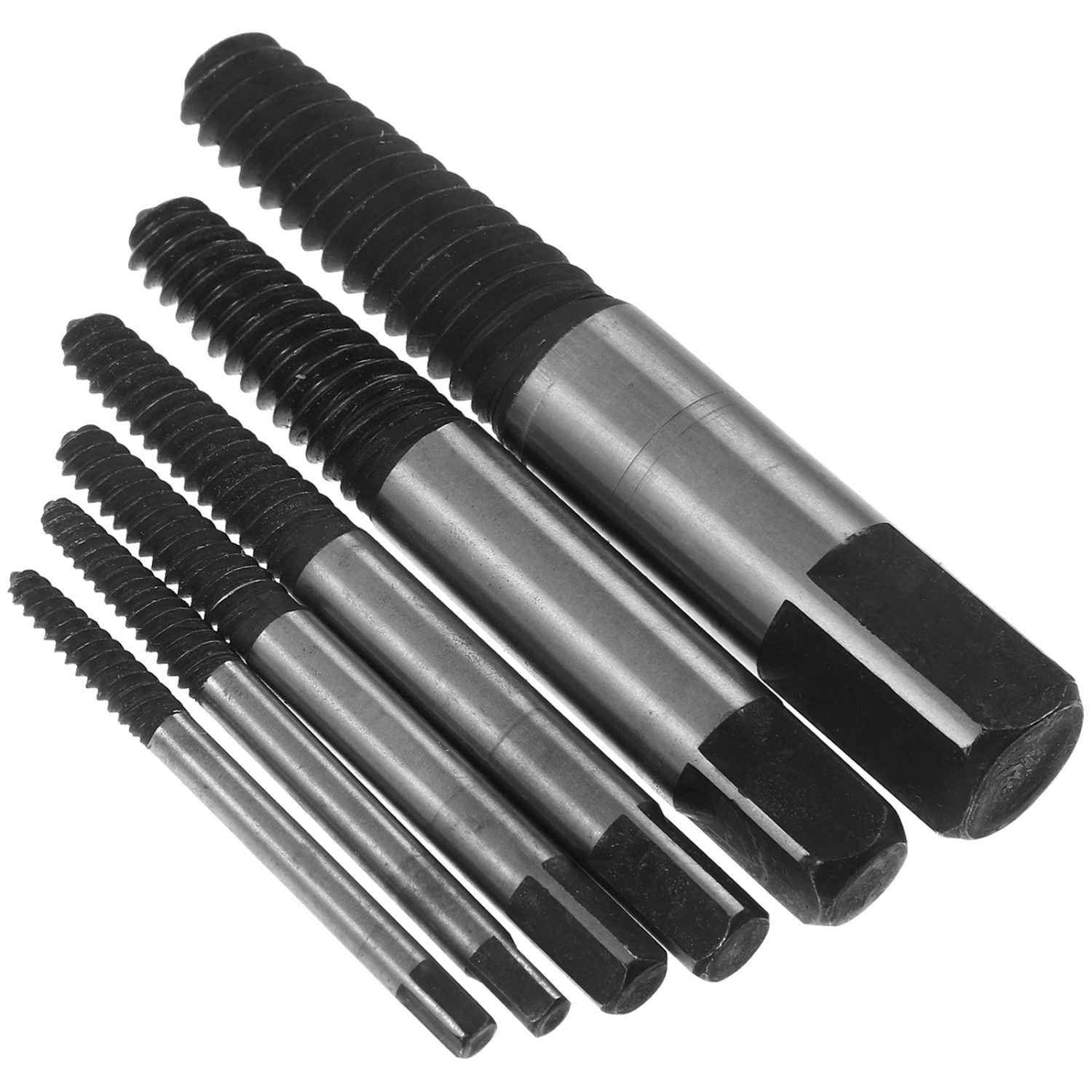 6pcs Stripped Screw Extractors Broken Water Pipe Screw Extractors Damaged Screw Extractor Set