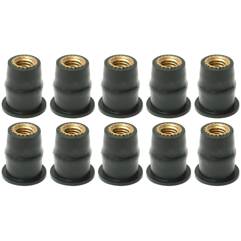 10Pcs Rubber Well Nuts Durable Motorcycle Windscreen Nuts Motorcycle Accessories