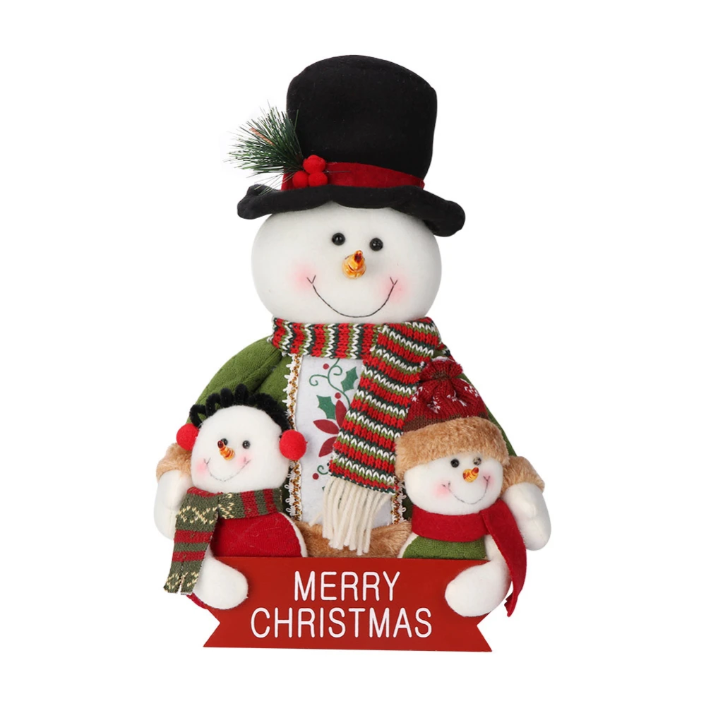 Cloth Snowman Tabletop Christmas Snowman Ornament Christmas Party Layout Prop Festival Favor