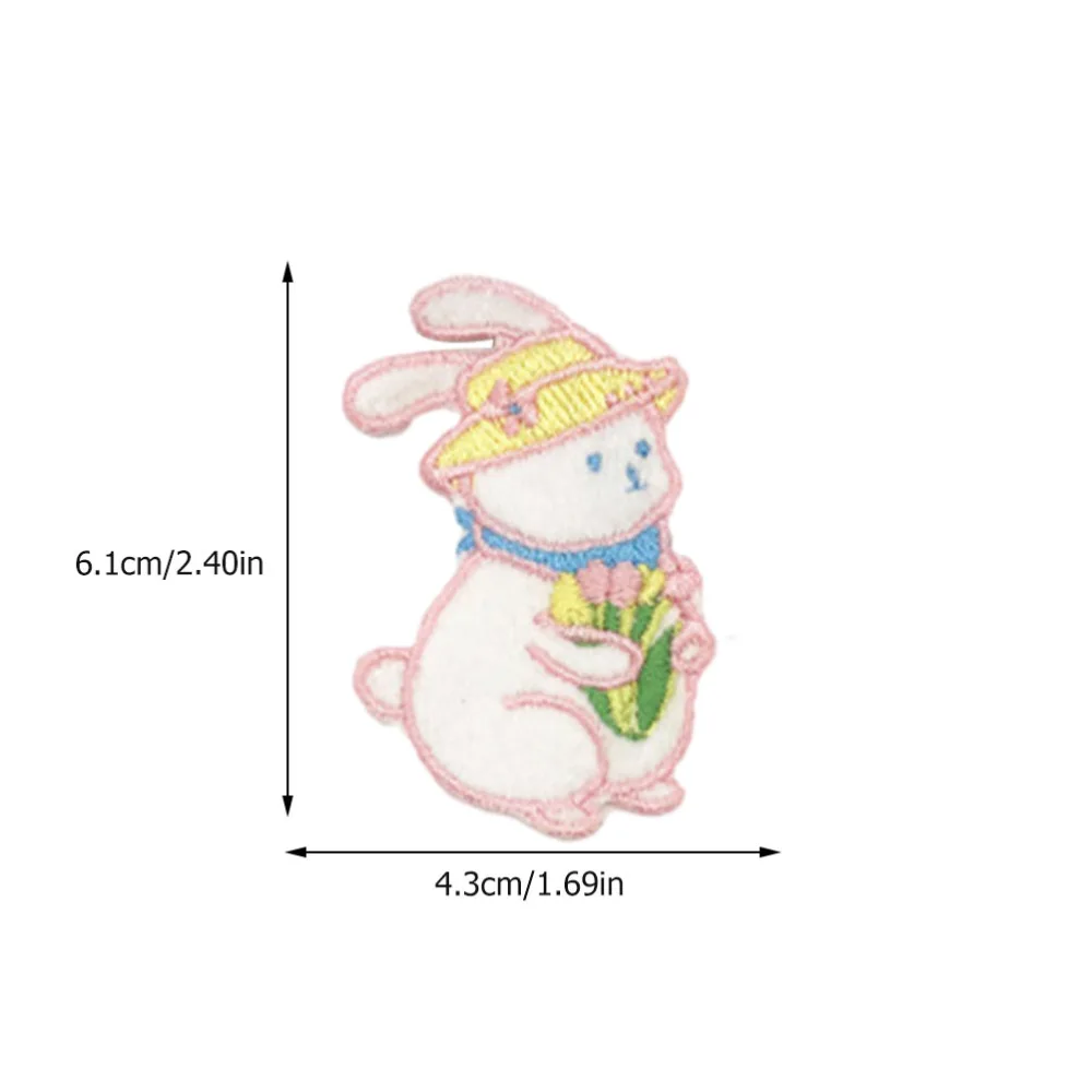 9Pcs Lovely Bunny Clothes Patch Iron-on Sewing Patch DIY Costume Accessory