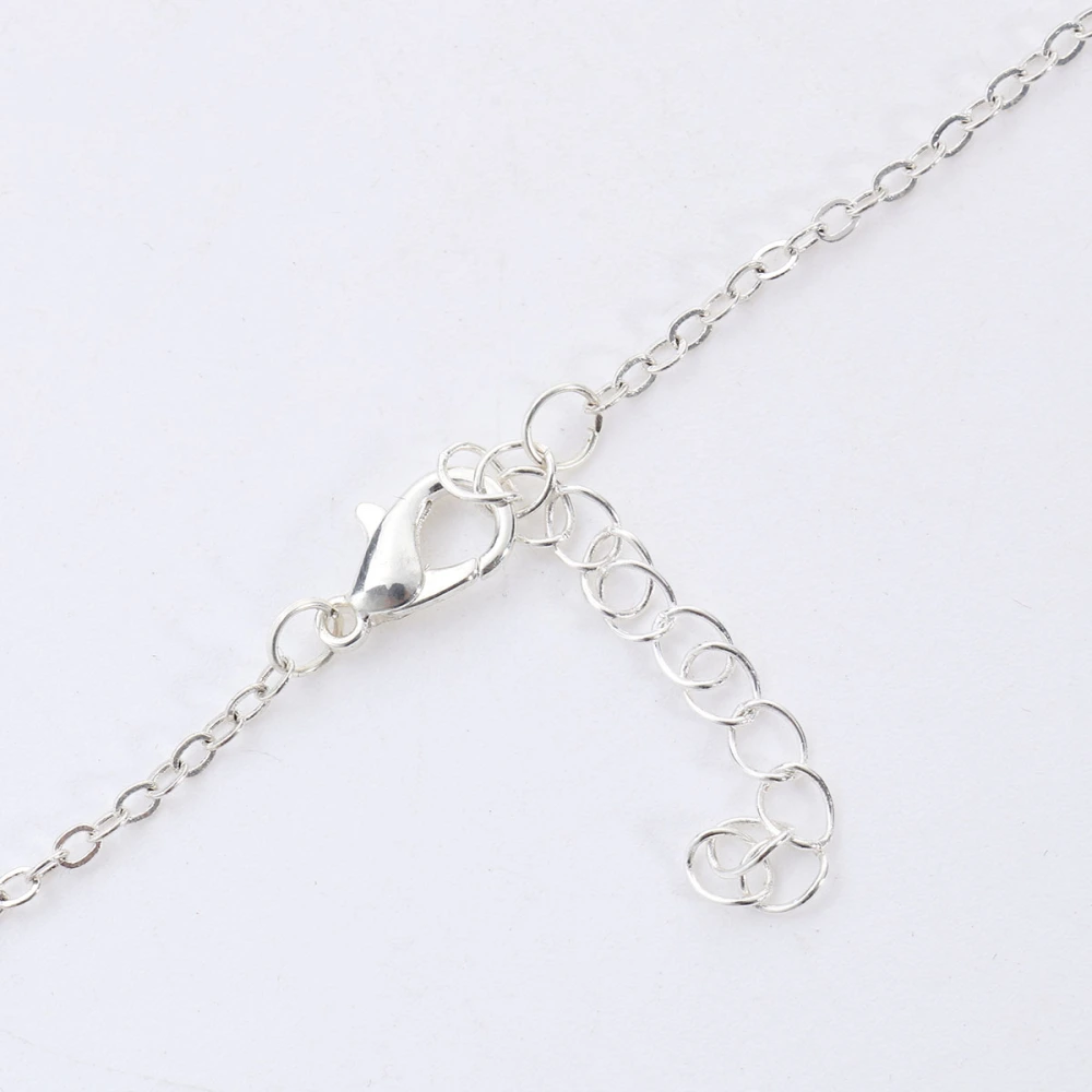 Simple Clavicle Chain Fashion Necklace Delicate Neck Chain Beautiful Necklace for Woman Girl Lady Female (Silver）