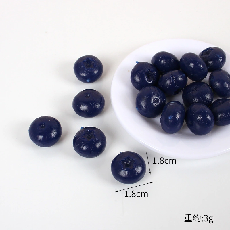 40pcs Simulation Blueberries Photography Props Artificial Blueberries Lifelike Fruit Decorations