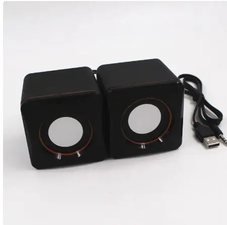 1 Pair Of Small Speaker Usb Wired Speaker Mini Audio Desktop Speaker for Home Office