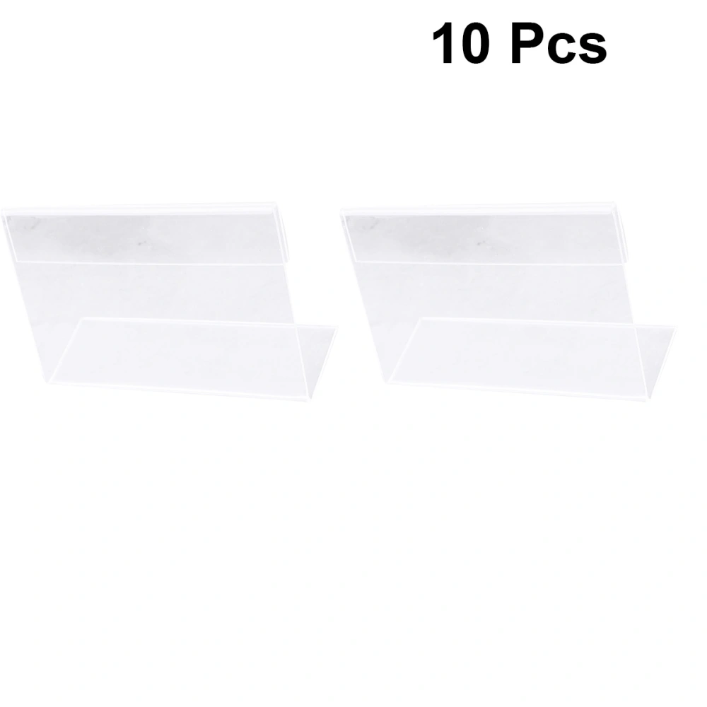 10pcs Transparent Desktop Paper Photo Holder Acrylic Meeting Display Stand (Paper Size 90x60mm)