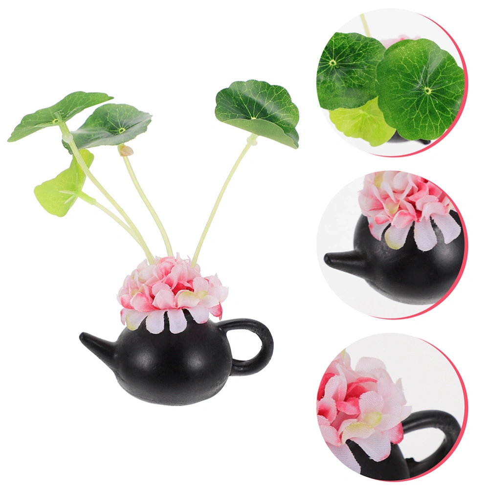 2Pcs Decorative Faux Plants Delicate Sushi Plate Decors Desktop Fake Flowers Sushi Accessory