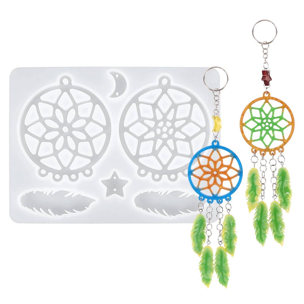 1 Set of Dream Catcher Mold Silicone Dream Catcher Casting Mold Dream Catcher Keychain Mold