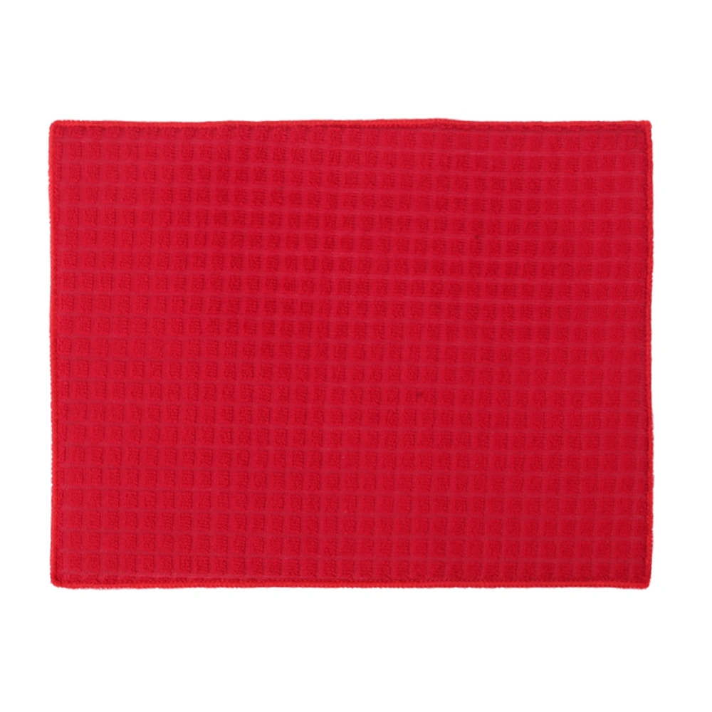 38x51cm Premium Ultra Fine Microfiber Towel Cleaning Cloth for Kitchen Dirt Cleaning (Red)