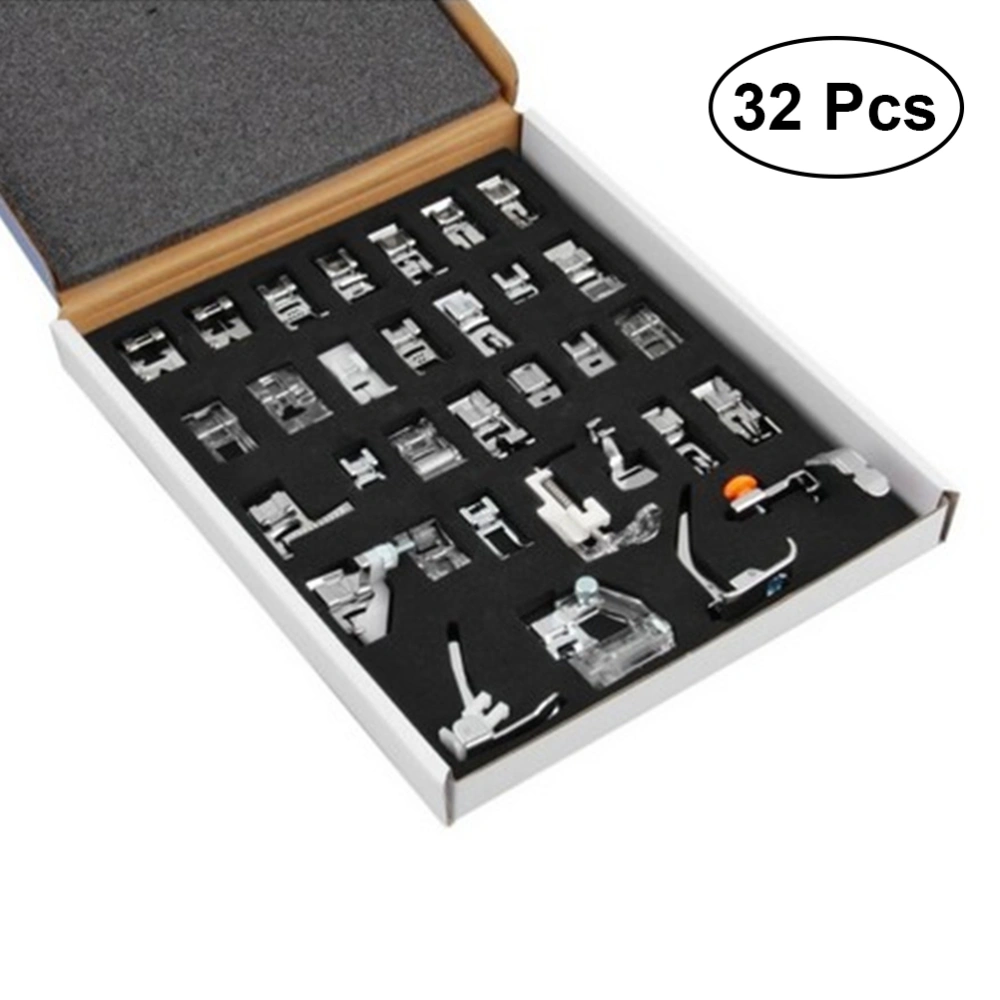 32Pcs Sewing Machine Parts Presser Foot Set Multifunctional Kit Sewing Accessories