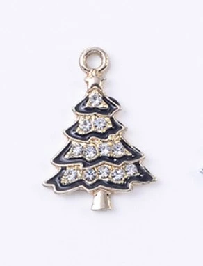 10 pcs Christmas Tree Charms Bracelet Making Xmas Charms Jewelry Making Metal Charms