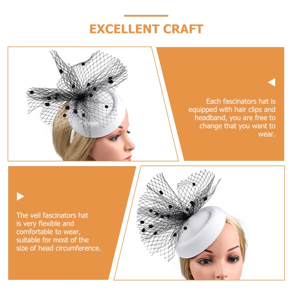 Women Fascinators Hat Hair Clip Headband Mesh Headband Tea Party Hat For Women