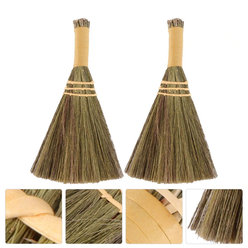 2pcs Manual Broom Desktop Cleaning Broom Household Cleaning Accessory for Home