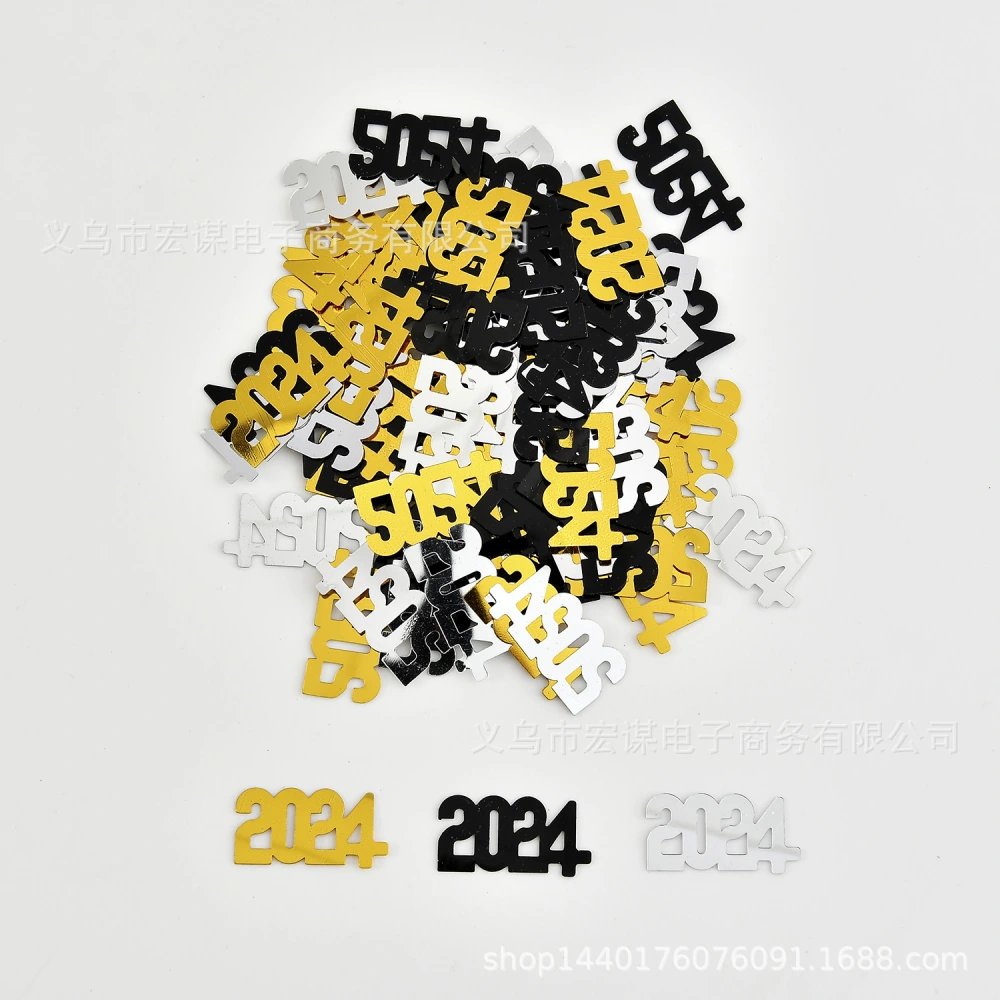 3 Bags of New Year Party Confetti Decorations 2024 Confetti New Year Confetti Table Decorations