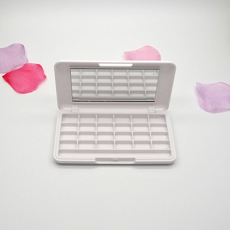 2 pcs Empty Eyeshadow Palettes DIY Eyeshadow Containers 24-Grids Eyeshadow Case with Mirrors