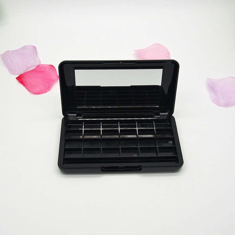 2 pcs Empty Eyeshadow Palettes DIY Eyeshadow Containers 24-Grids Eyeshadow Case with Mirrors