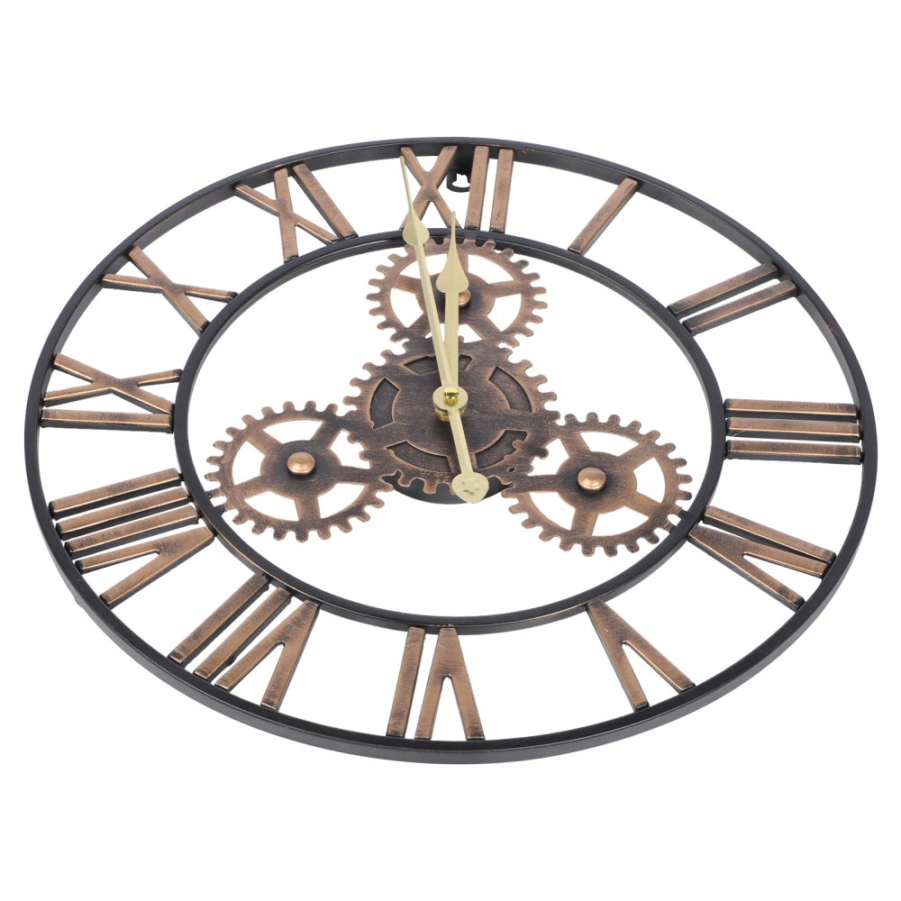 1Pc Round Wall Clock American Style Wall Clock Simple Living Room Hanging Clock