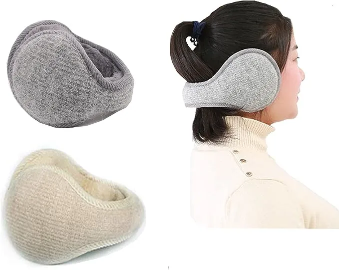 2Pcs Plush Girl Earmuffs Warm Ear Covers Winter Girl Earmuffs Winter Ear Covers Winter Supply