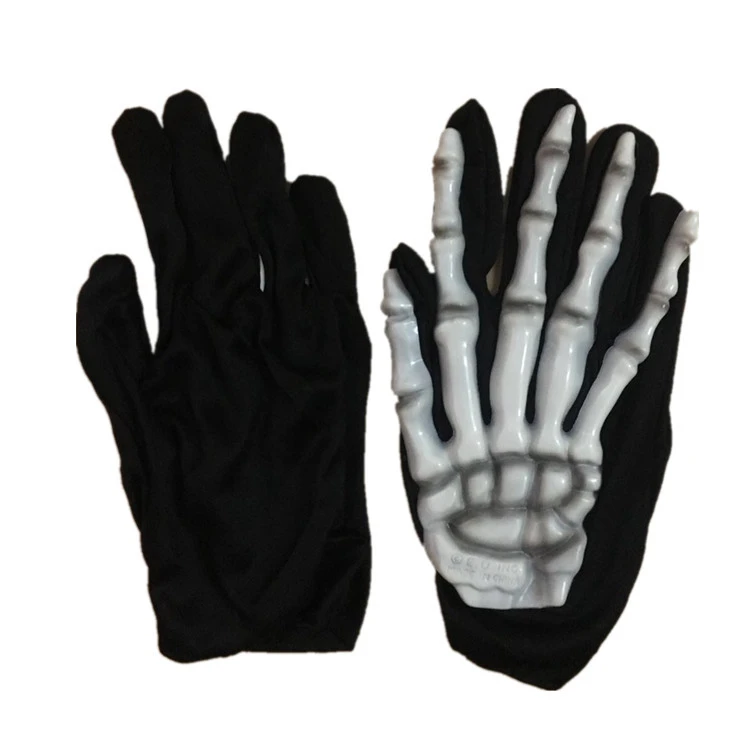 1 pair of Halloween Skeleton Gloves Cosplay Gloves Full Finger Gloves Costume Accessories