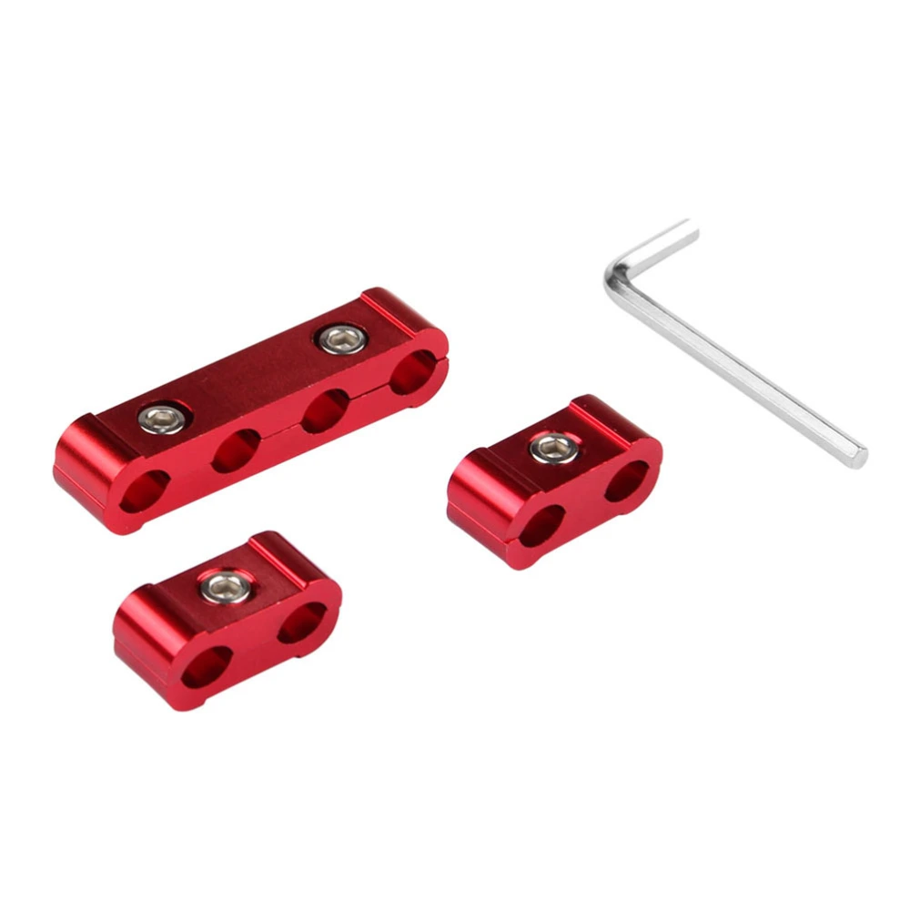 3 in 1 Car Spark Plug Wire Separator Cable Separator Fixing Clamp Car Modification Kit (Red)