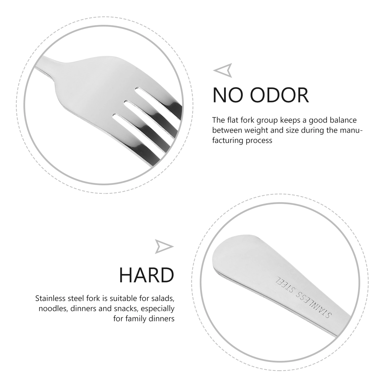 3Pcs Fruit Forks Stainless Steel Forks Noodle Forks Food Forks Dessert Serving Forks