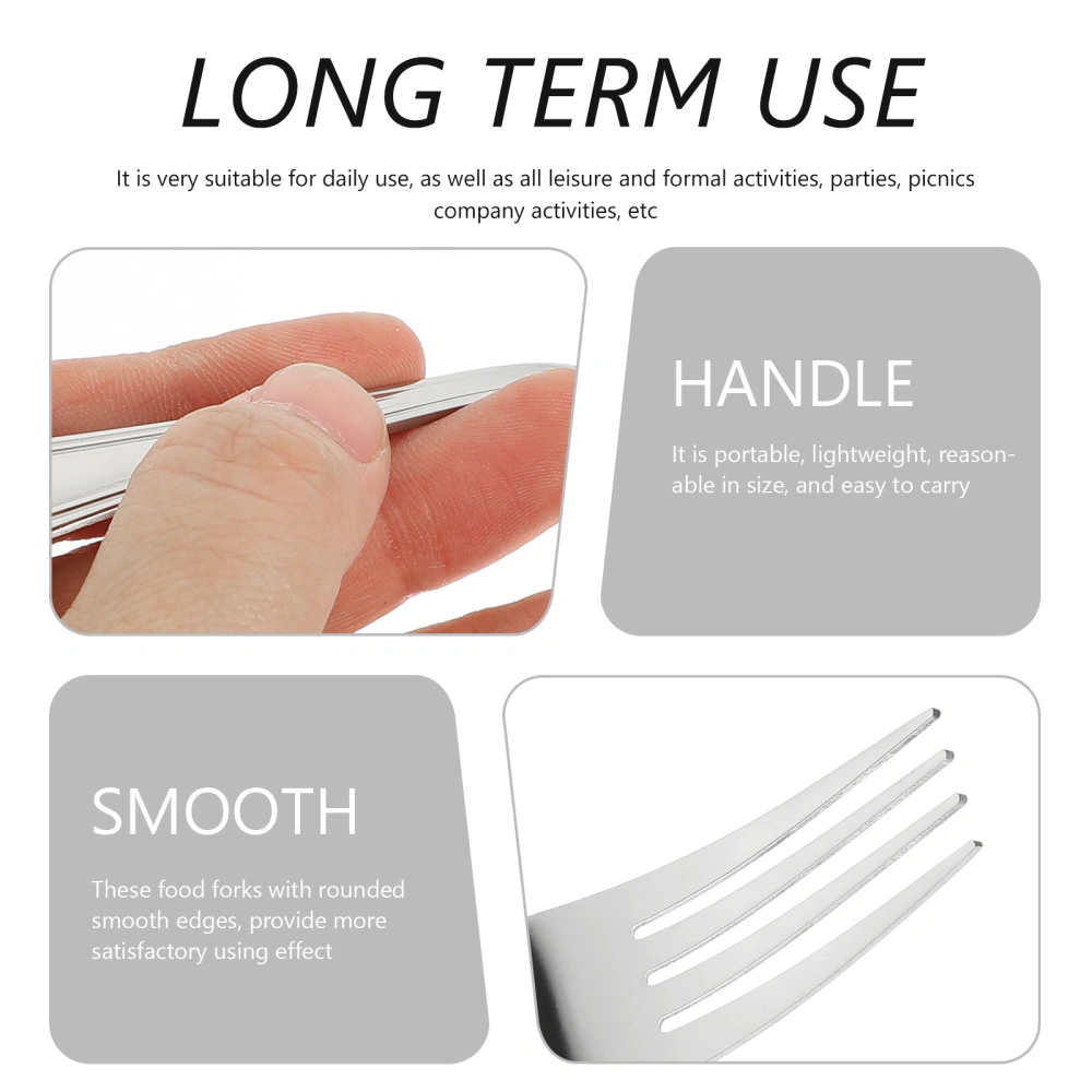 3Pcs Fruit Forks Stainless Steel Forks Noodle Forks Food Forks Dessert Serving Forks