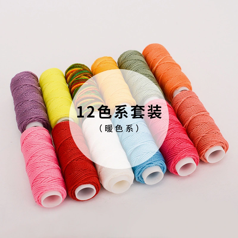 12 Rolls Functional Sewing Waxed Threads Cords Craft Waxed Threads Waxed Strings for Crafts