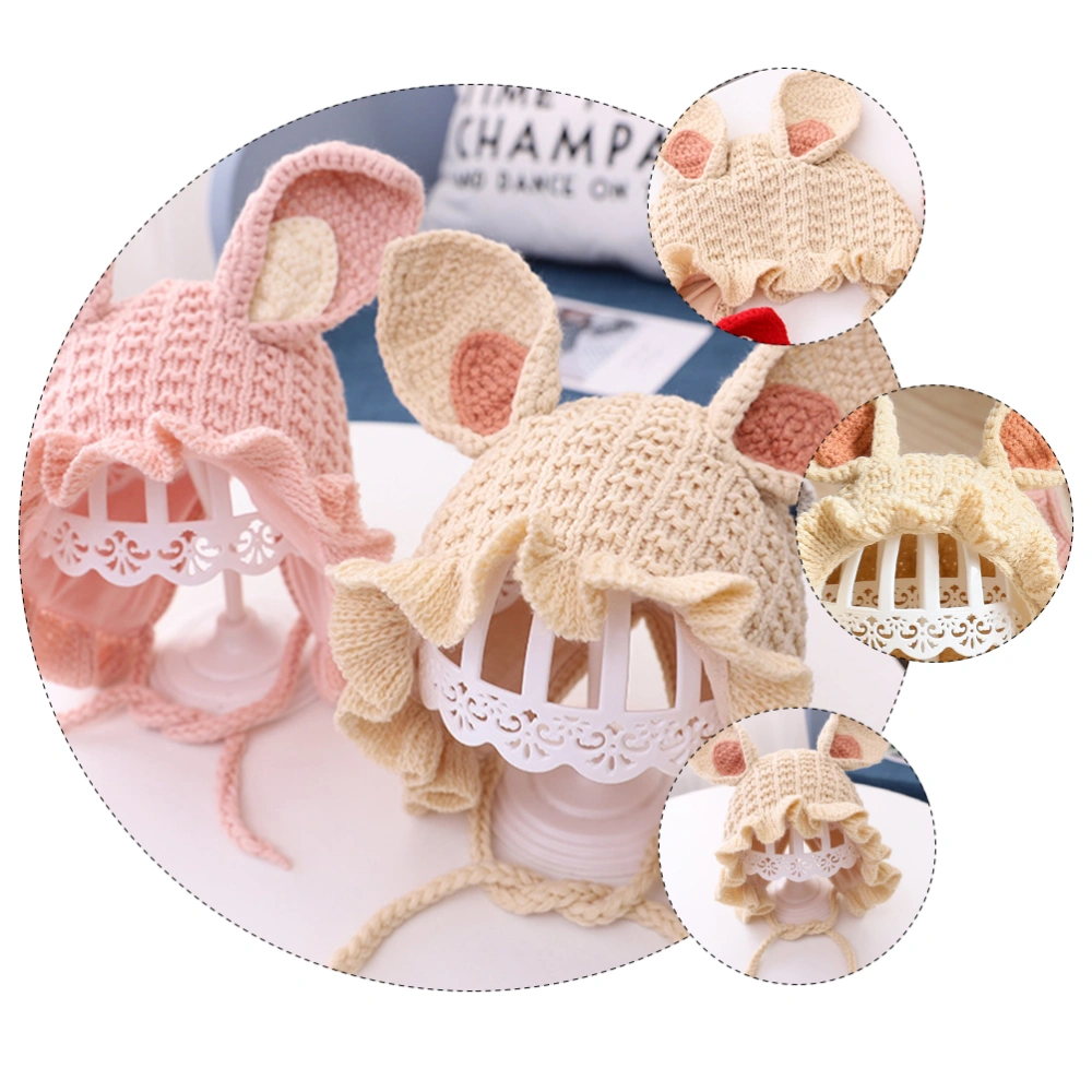 1pc Baby Accessories Yarn Baby Knitted Hat Warm Hat Winter