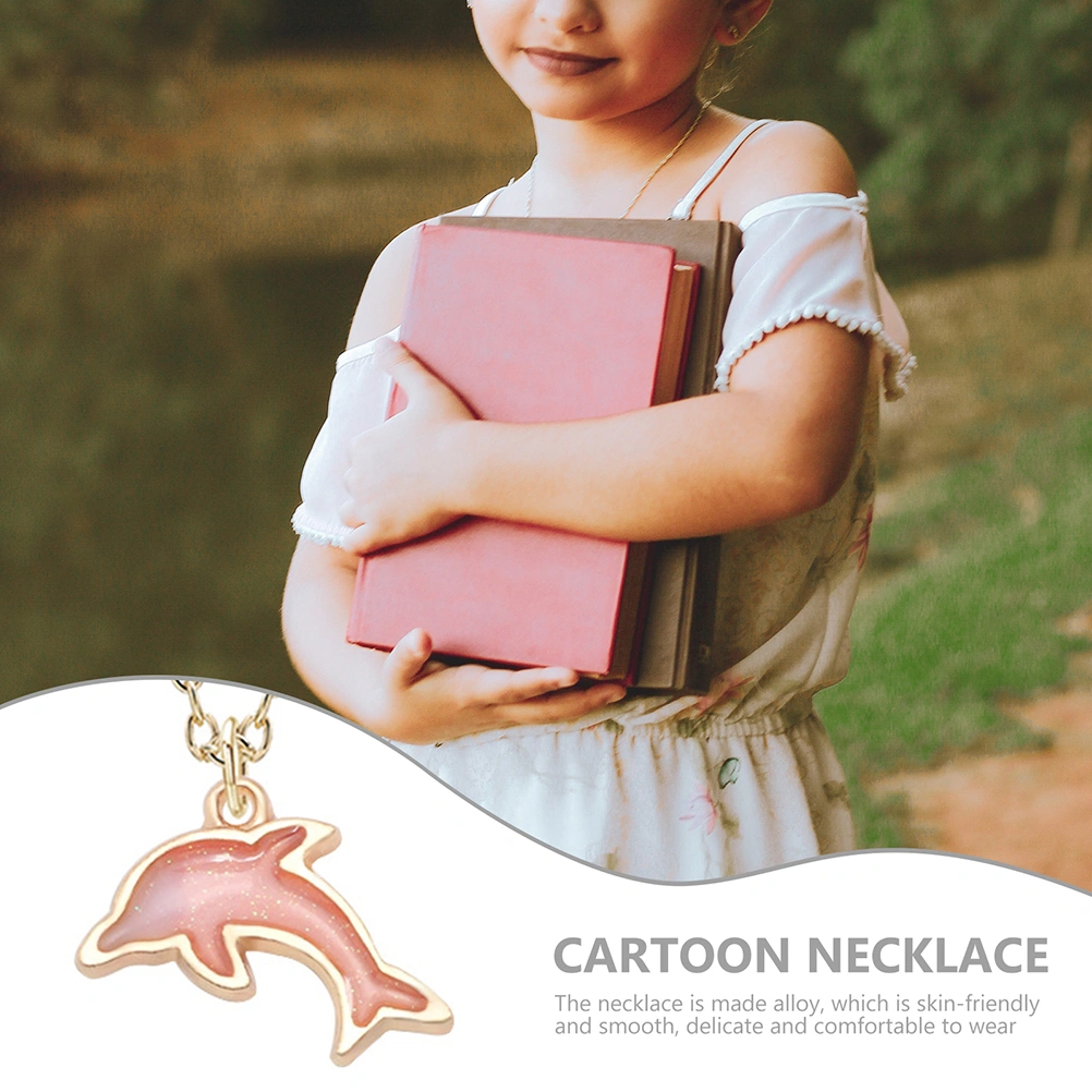 Dolphin Shape Necklace Dolphin Necklace Pendant Dolphin Pendant Neck Decor
