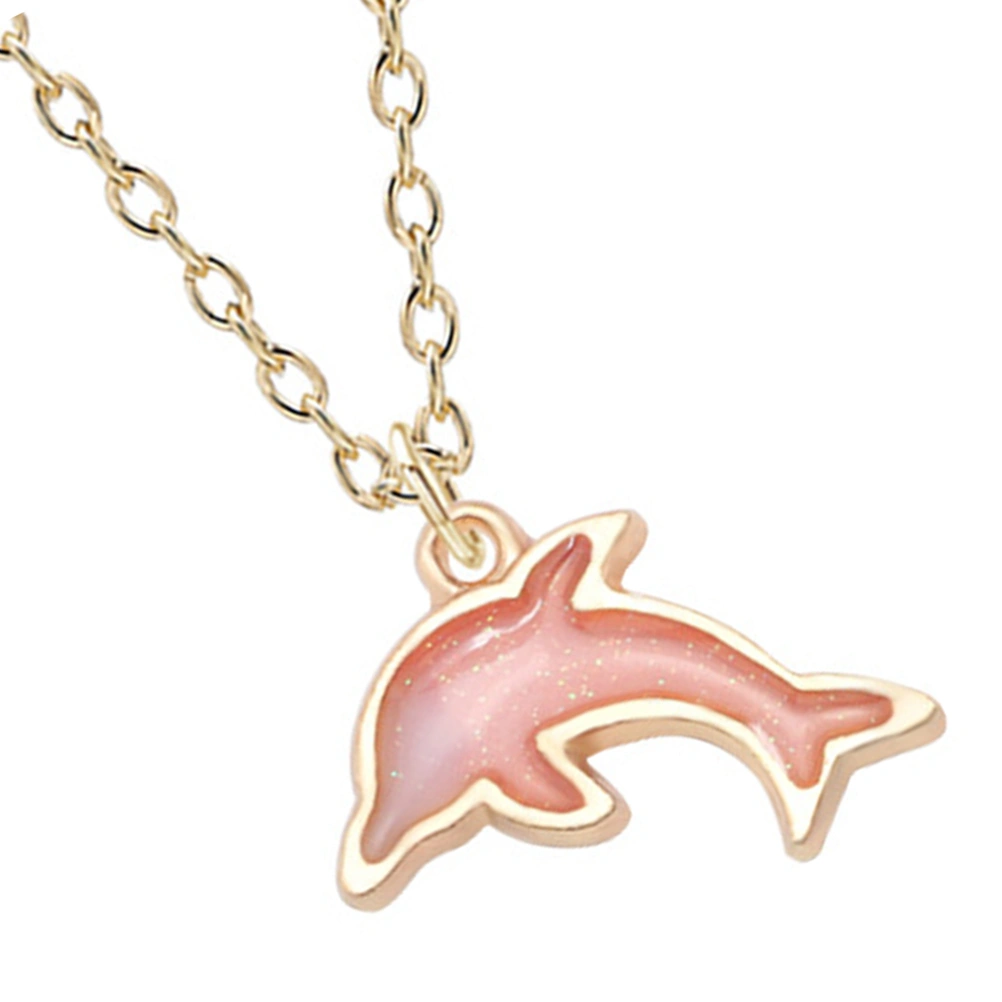 Dolphin Shape Necklace Dolphin Necklace Pendant Dolphin Pendant Neck Decor