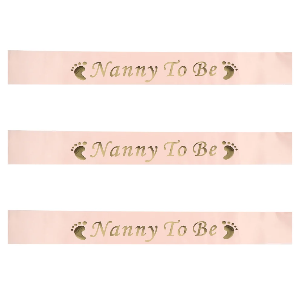 3pcs Letter Printing Sashes Baby Party Etiquette Belts Supplies Birthday Favors