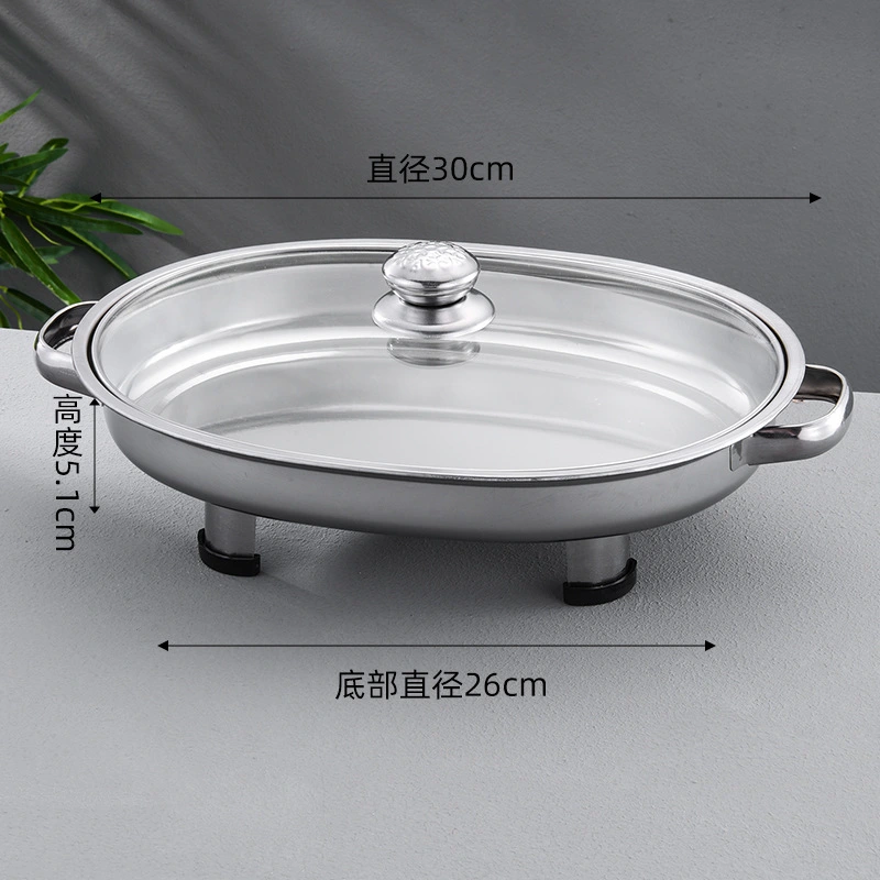 Stainless Steel Buffet Tray Foods Holder Tray Kitchen Buffet Grilled Fish Dish