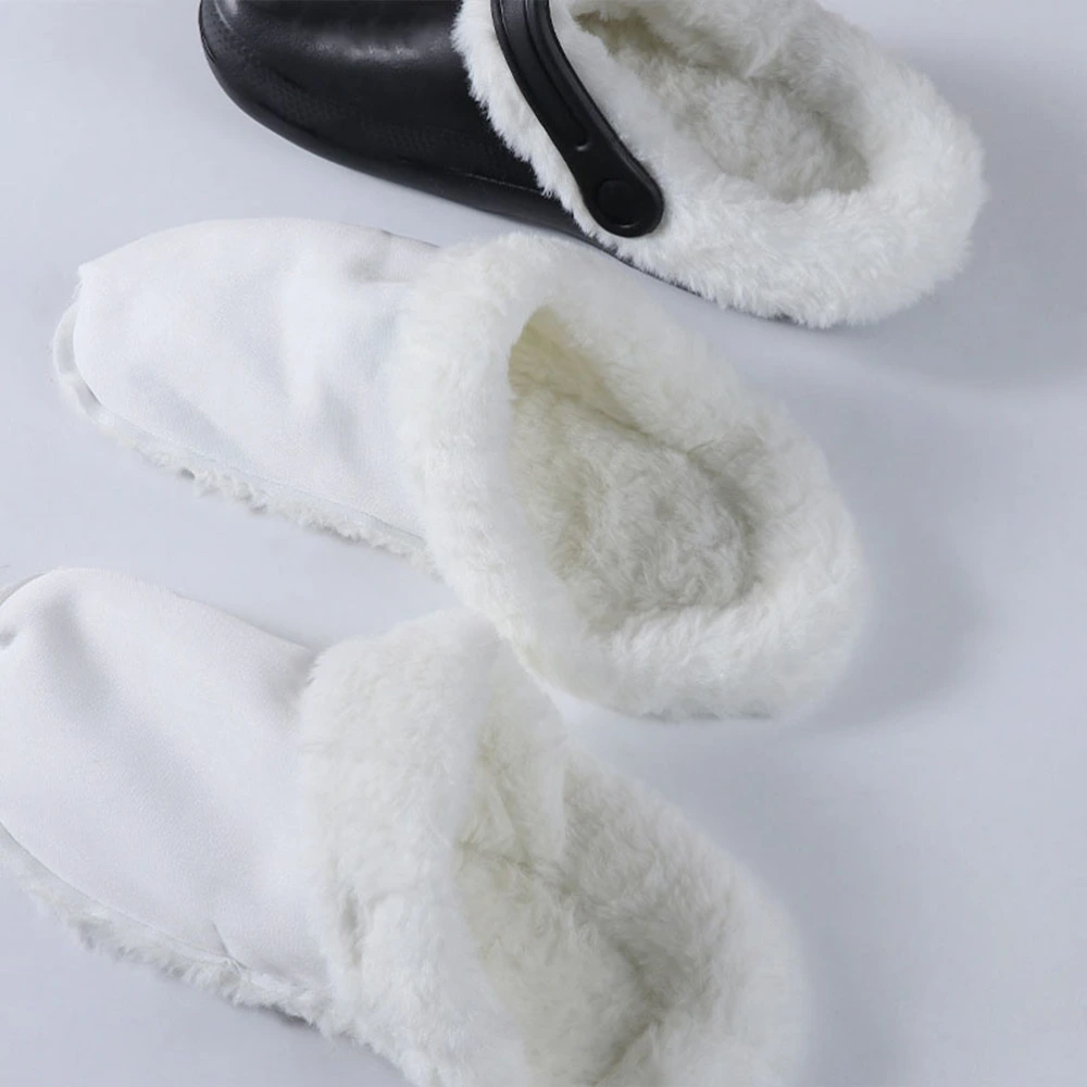 1 Pair Slippers Liner Winter Warm Shoe Liners Thickened Plush Insoles Removable Slippers Liners