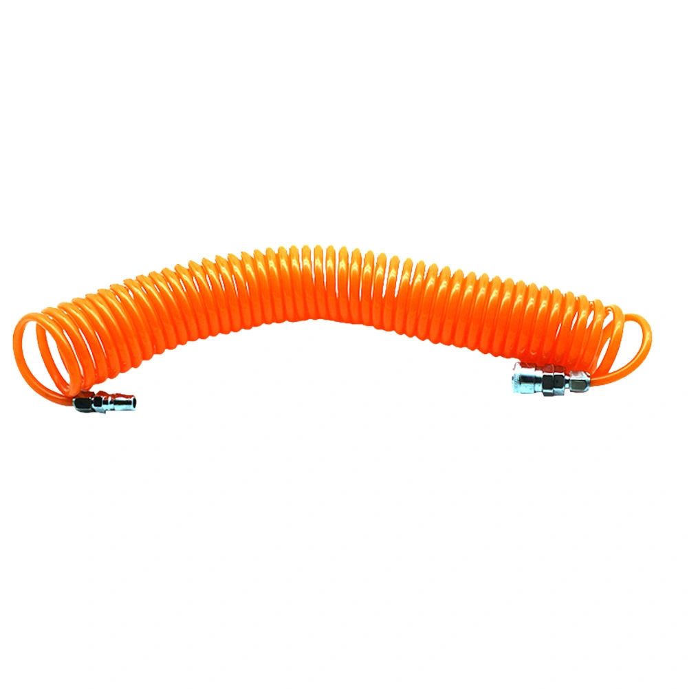 1PC 9M Air Hose Compressed Air Hose Retractable PU Pneumatic Hose Recoil Air Hose Double End Pneumatic Compressor Tool
