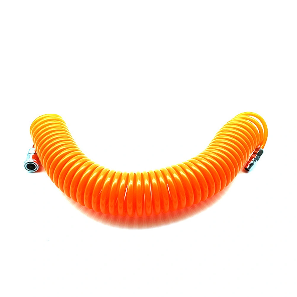 1PC 9M Air Hose Compressed Air Hose Retractable PU Pneumatic Hose Recoil Air Hose Double End Pneumatic Compressor Tool
