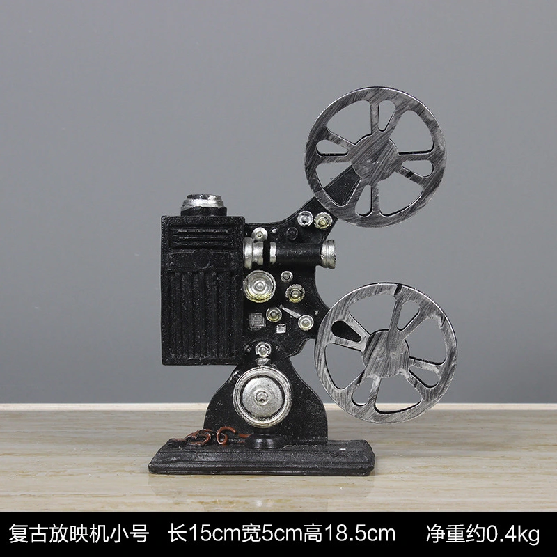 Resin Projector Figurine Movie Film Projector 3D Model Vintage Film Projector Collectible Ornament