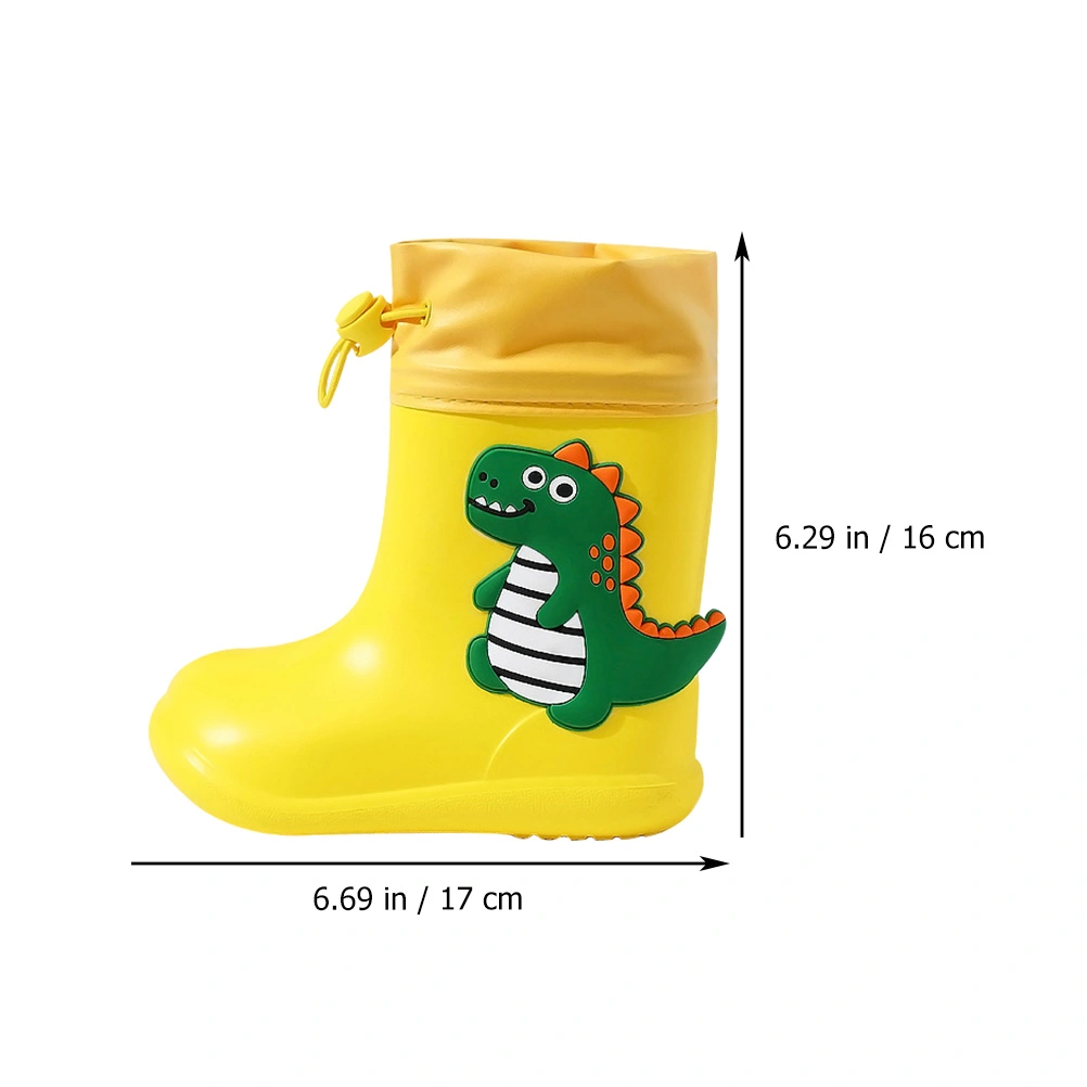 1Pair Kids Waterproof Rain Boots Cartoon Lovely Rainshoes Protective Footwear