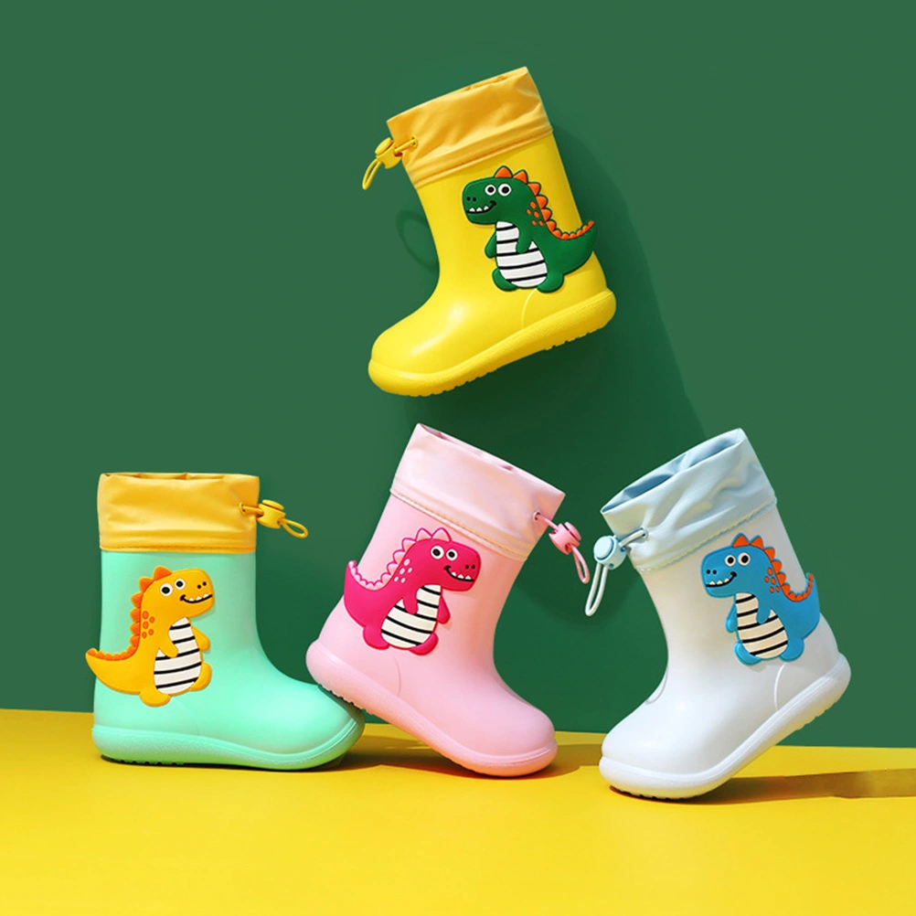 1Pair Kids Waterproof Rain Boots Cartoon Lovely Rainshoes Protective Footwear