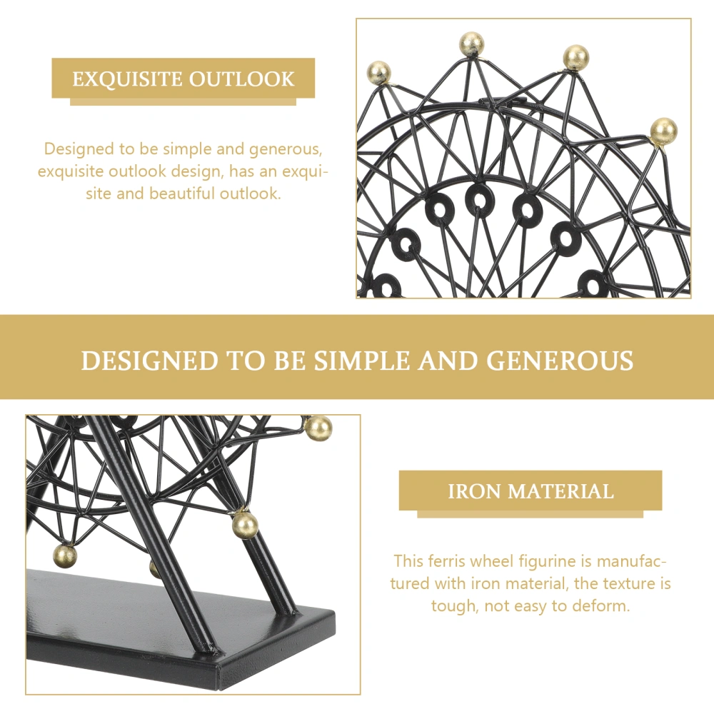 Ferris Wheel Statue Iron Ferris Wheel Craft Delicate Desktop Ferris Wheel Adornment