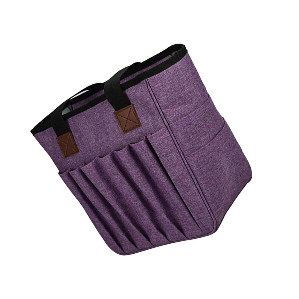 Multi-function Oxford Handbag Fashion Woolen Yarn Storage Bag Kit Bags Woolen Yarn Organizer Shoulder Storage Bag (Purple)