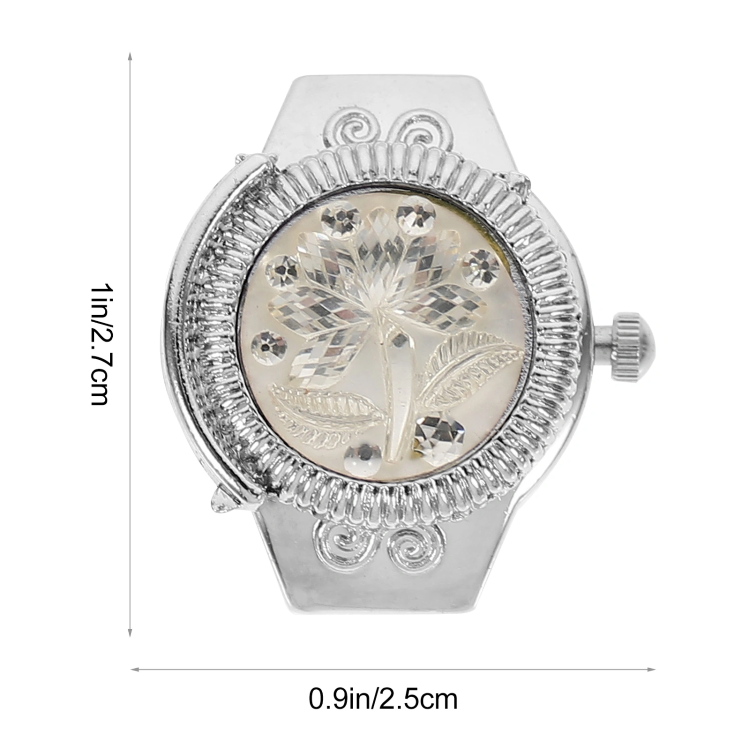 1pc Fashion Finger Ring Watches Portable Finger Watch Decorative Finger Watch