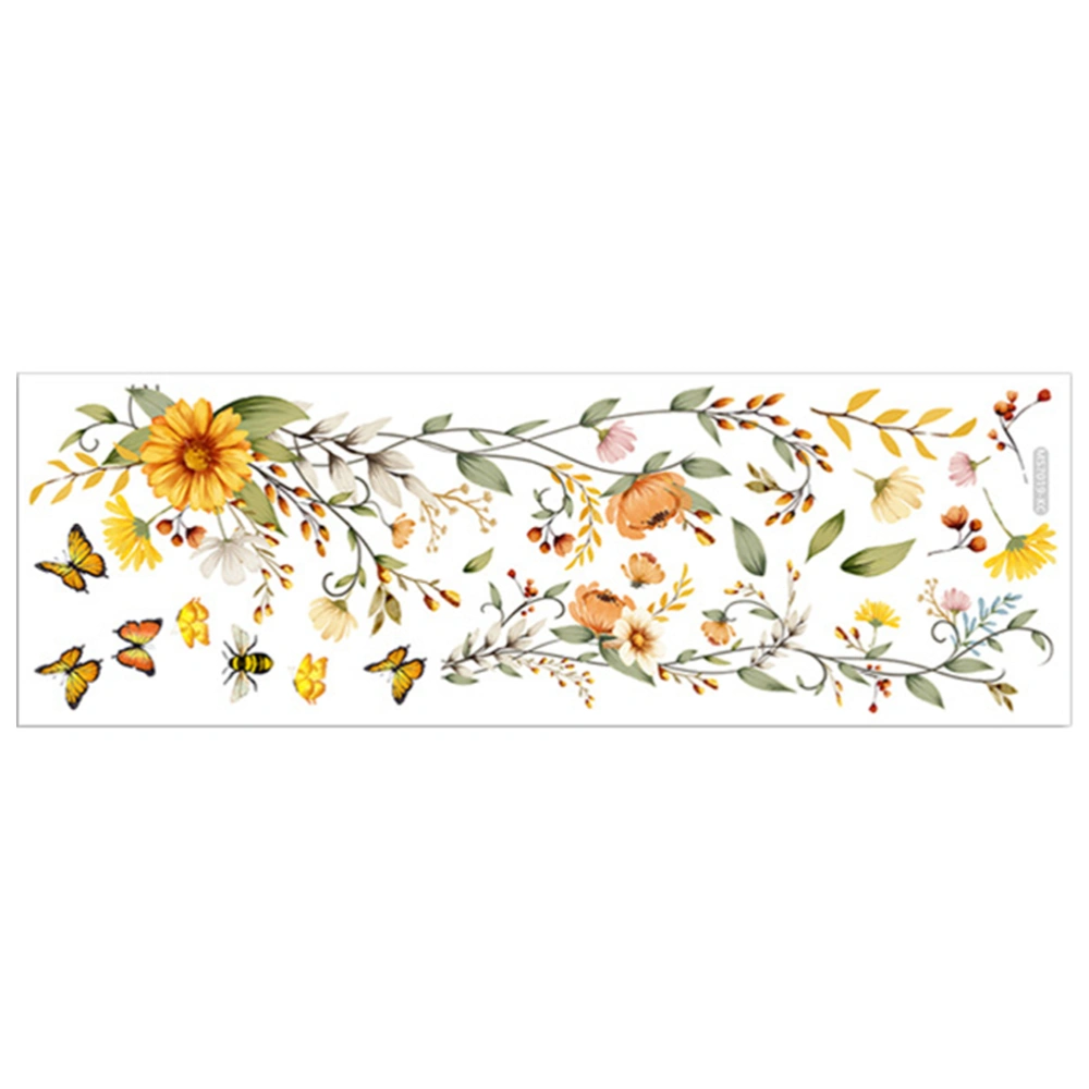 Decorative Door Frame Sticker Flower Vine Door Corner Sticker Bedroom Wall Decal