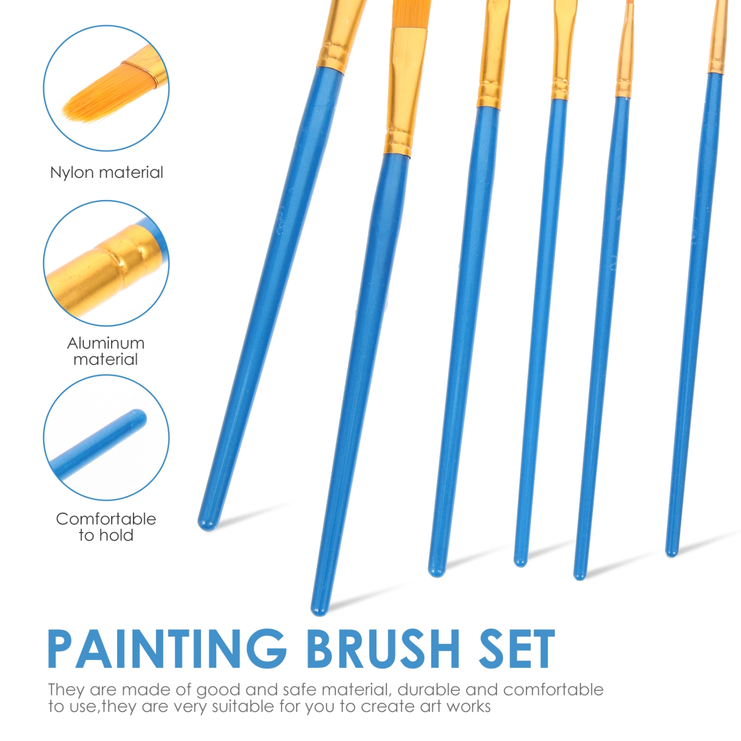 20Pcs Art Painting Brush Painting Brush Oil Painting Supplies Art Student Paintbrush