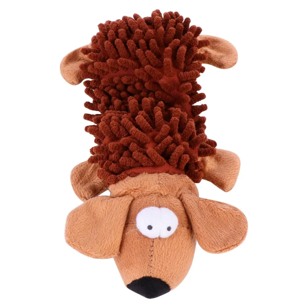 Plush Dog Design Pet Bite Toy Bite Resistant Chewing Toy Training Teething Toy