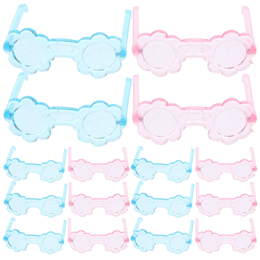 20pcs Doll Sunglasses Doll Dress Up Mini Glasses Miniature Eyeglasses Doll Accessories