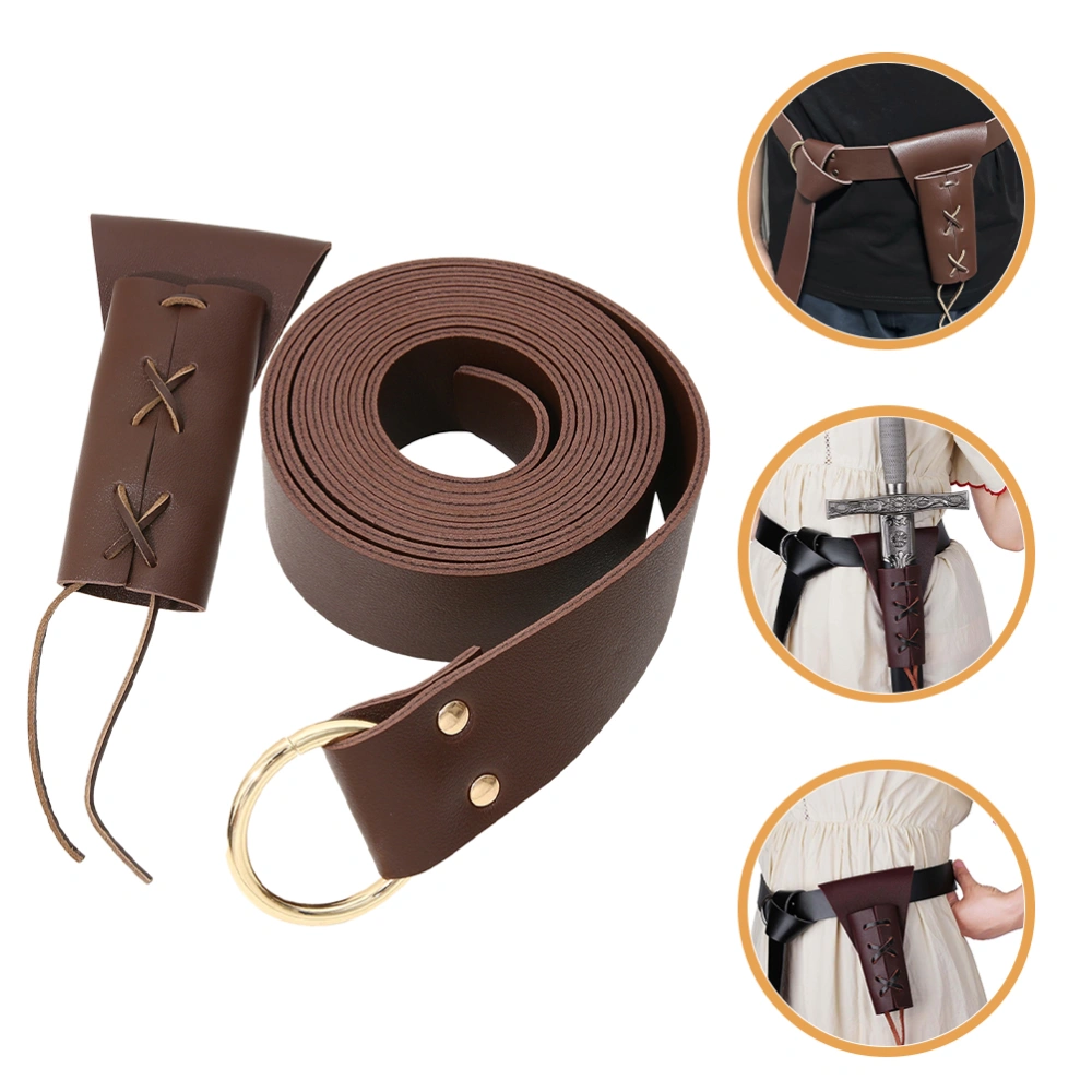 1 Set Sword Belt Frog Medieval Pu Sword Frog Costume Accessory For Cosplay Stage Performance