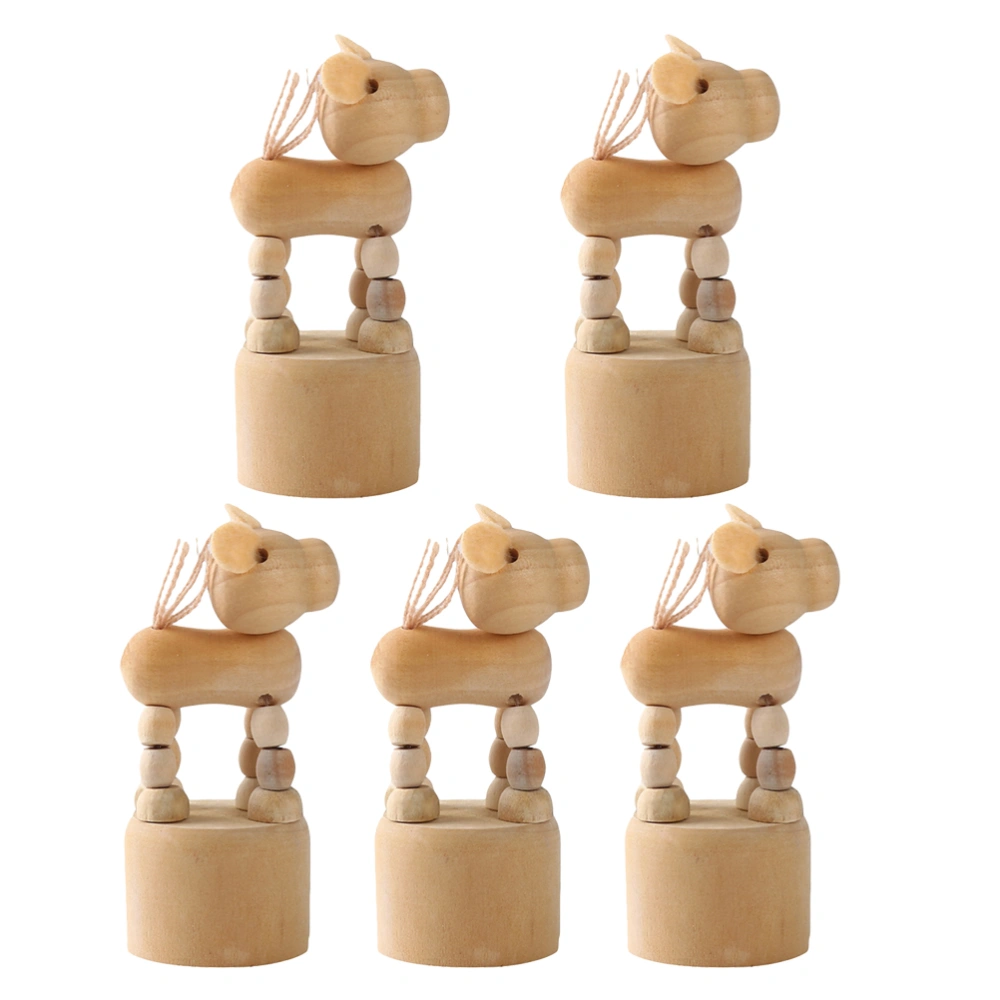 5PCS DIY Dog Wooden Crafts Creative DIY White Embryo Animal Decor Funny DIY Dog Drawing Toy Cartoon DIY Dog Drawing Toy Early Educational Toy for Kids Child Playing