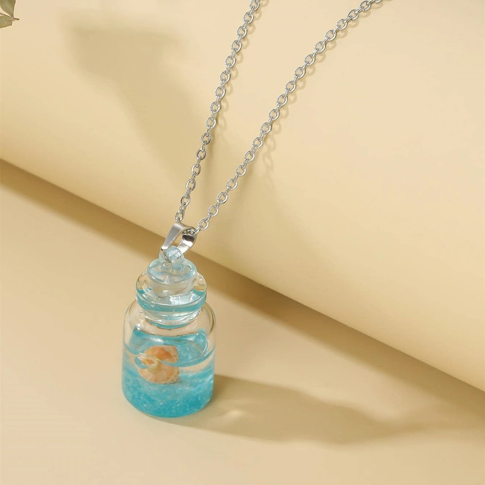 1 Set Wishing Bottle Necklace and Earring Women Jewelry Hanging Necklace Bottle Earrings