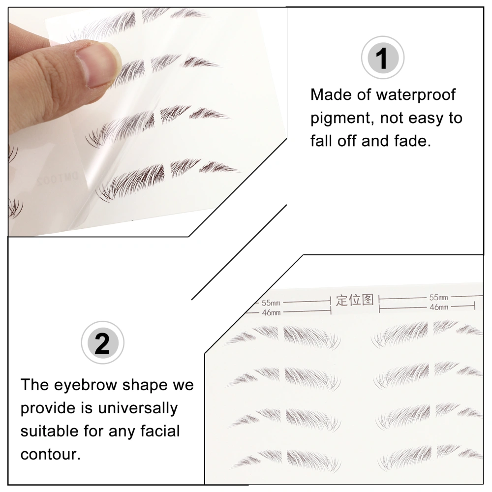 6pcs Hair Like Eyebrows Makeup Eyebrow Sticker Lasting Eyebrow Sticker